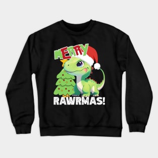 Merry Rawrmas Christmas Dinosaur Cute Great Kids Boys Girls Crewneck Sweatshirt